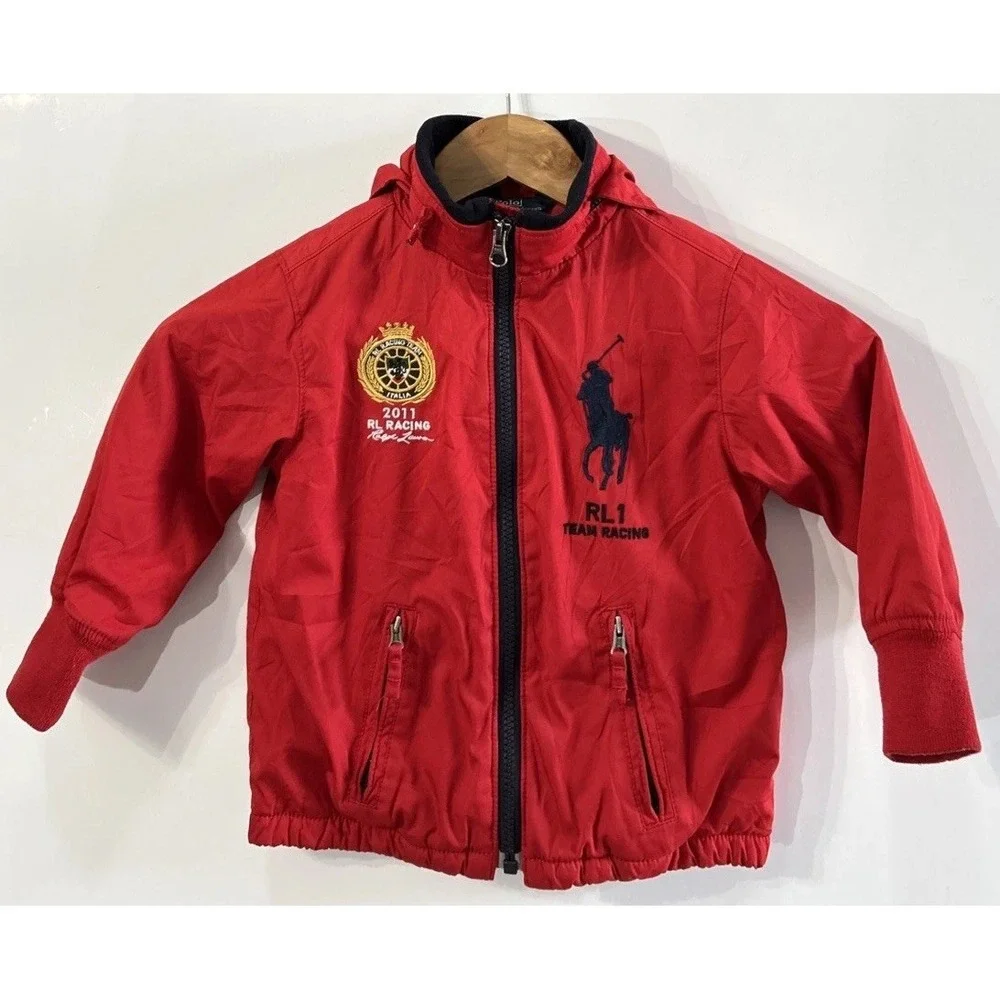 Baby Polo Ralph Lauren 2011 Team Racing Jacket Full Zip Big Pony Italy Flag 2 2T